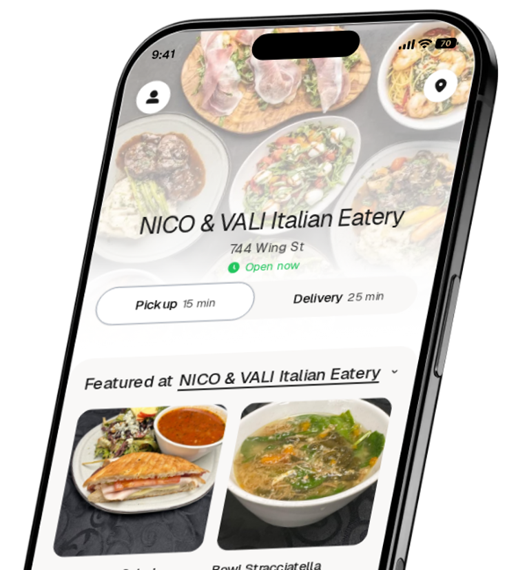 NICO & VALI Italian Eatery app preview
